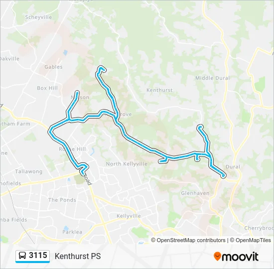 Kenthurst Map 3115 Route: Schedules, Stops & Maps - Kenthurst PS (Updated)