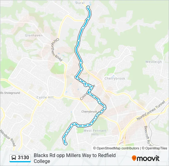 3130 Bus Line Map