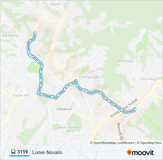 3159 bus Line Map