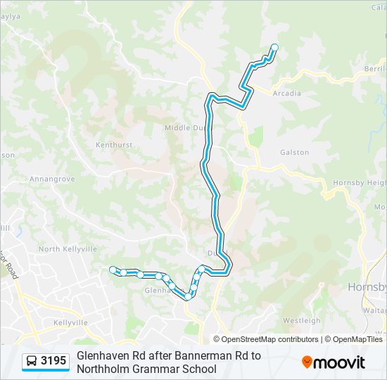 Mapa de 3195 de autobús