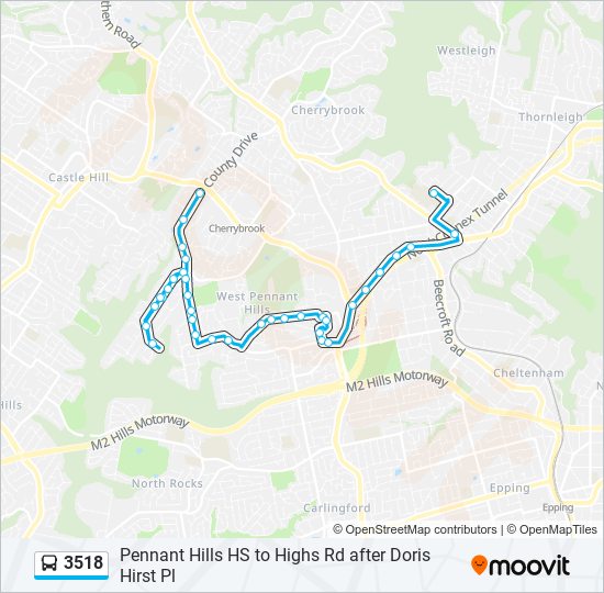 3518 bus Line Map