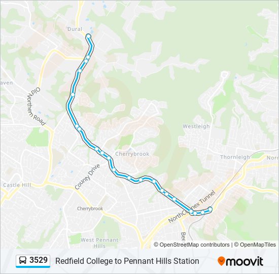 Mapa de 3529 de autobús