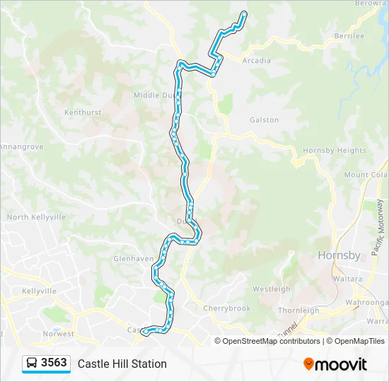 3563 Route: Schedules, Stops & Maps - Castle Hill Station (Updated)