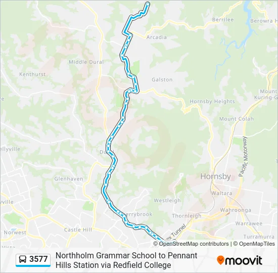 3577 Route: Schedules, Stops & Maps - Pennant Hills Stn (Updated)