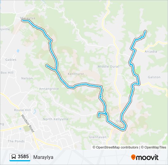 Mapa de 3585 de autobús