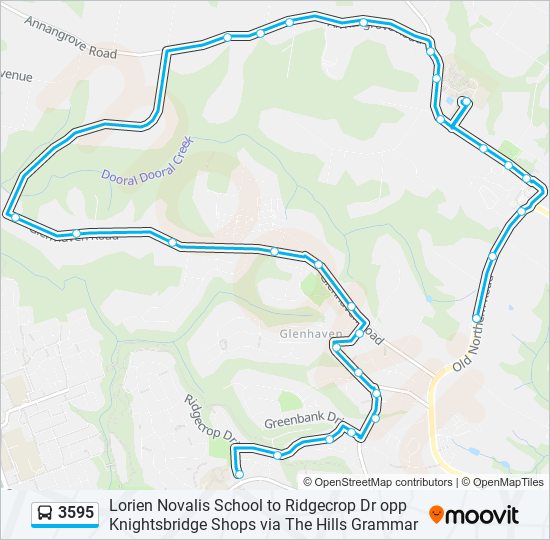 Mapa de 3595 de autobús