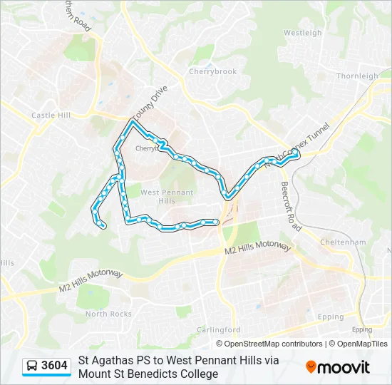 3604 Bus Line Map