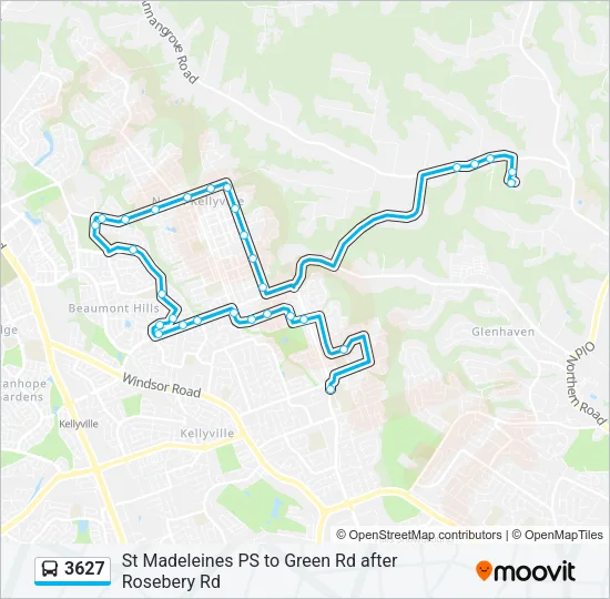 3627 Bus Line Map