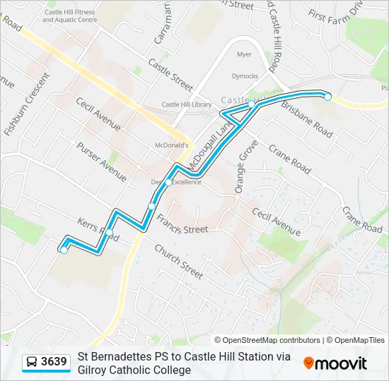 3639 Bus Line Map