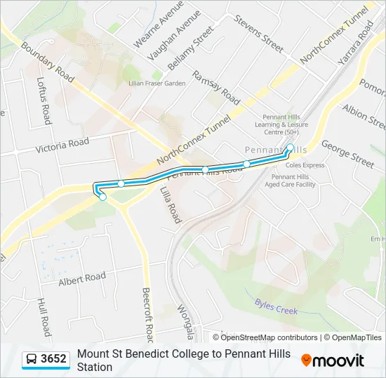 3652 Bus Line Map
