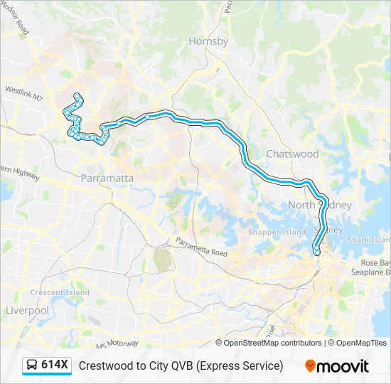 614X Route: Schedules, Stops & Maps - Baulkham Hills (Updated)