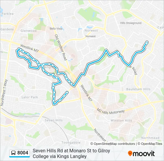 8004 Bus Line Map