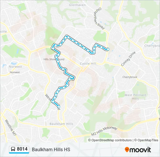 8014 Bus Line Map