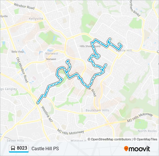 Mapa de 8023 de autobús