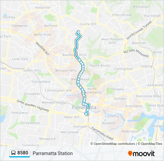 8580 Bus Line Map