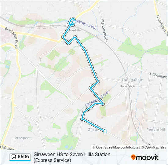 8606 Bus Line Map