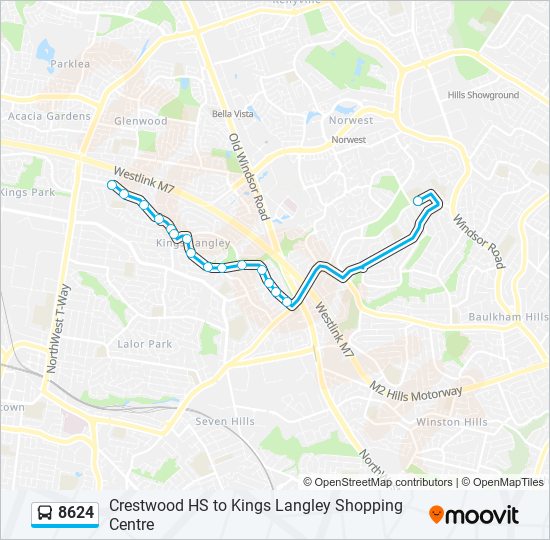 8624 bus Line Map