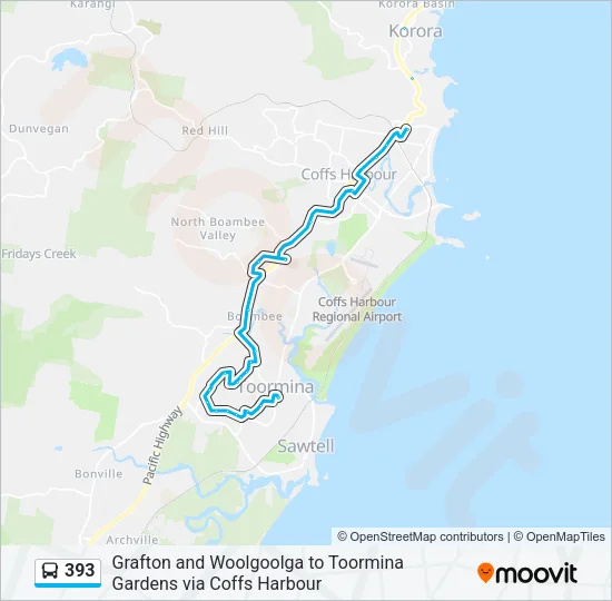 393 Bus Line Map