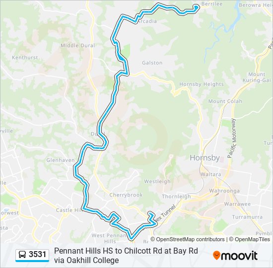 3531 bus Line Map