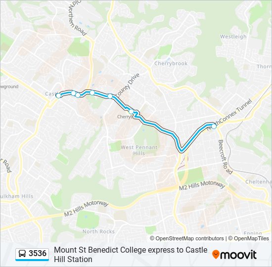 3536 bus Line Map