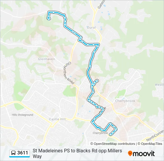 3611 Bus Line Map