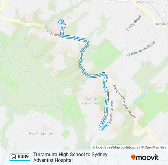 8089 bus Line Map