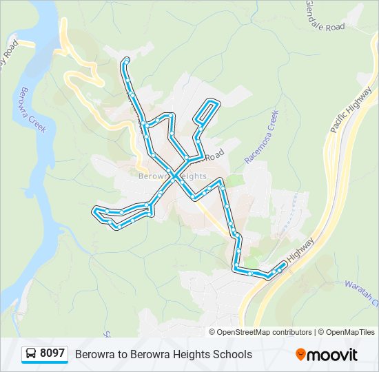 Mapa de 8097 de autobús