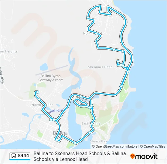 S444 Rwt S444 Route: Schedules, Stops & Maps - Ballina Central, Kerr St (Updated)