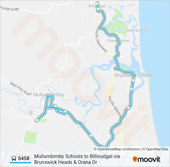 S458 Bus Line Map
