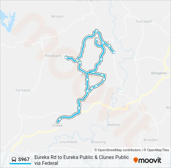 S967 Bus Line Map