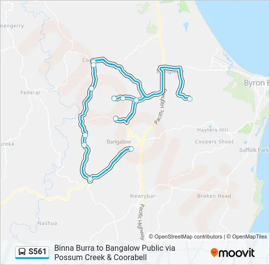 S561 Bus Line Map