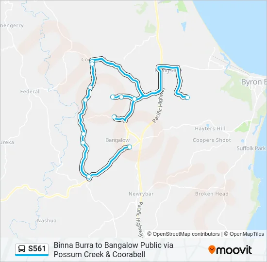 S561 Bus Line Map