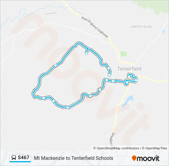 S467 Bus Line Map