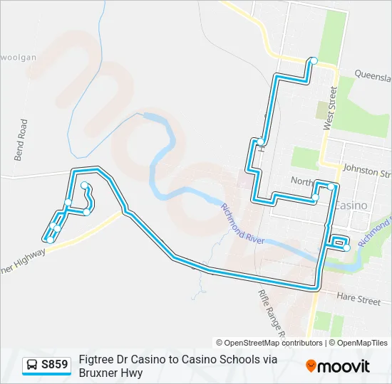 S859 Bus Line Map