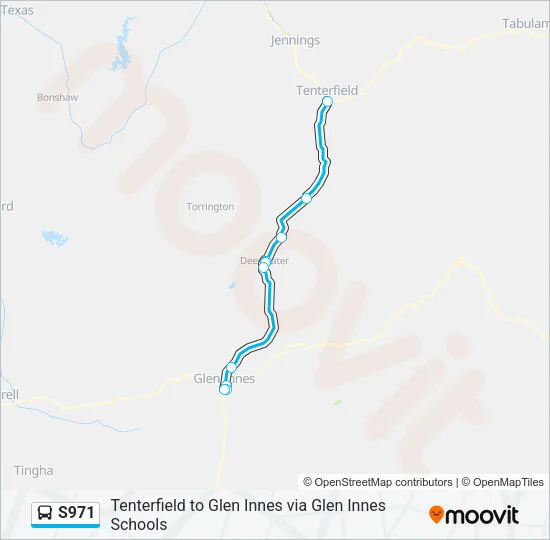 S971 Bus Line Map