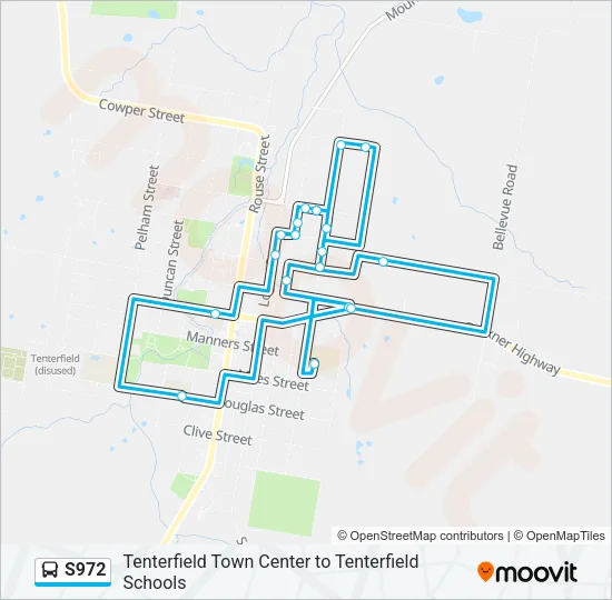 S972 Bus Line Map