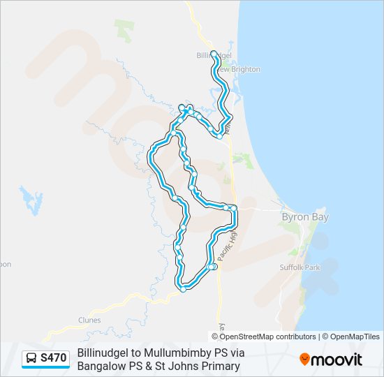 s470 Route: Schedules, Stops & Maps - Mullumbimby Primary School (Updated)