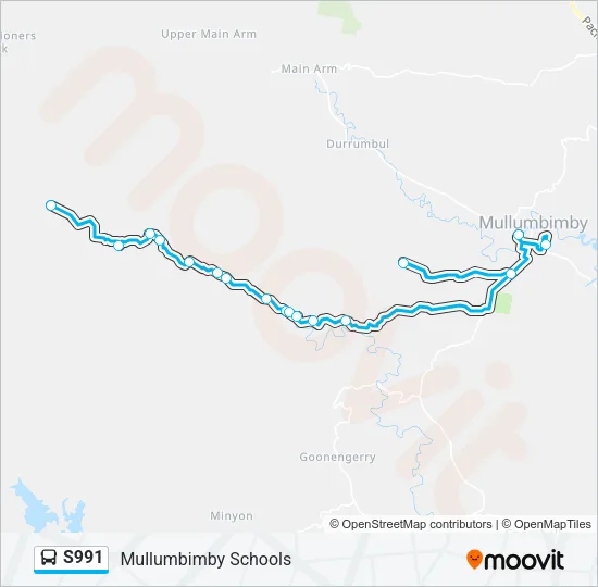 S991 Bus Line Map