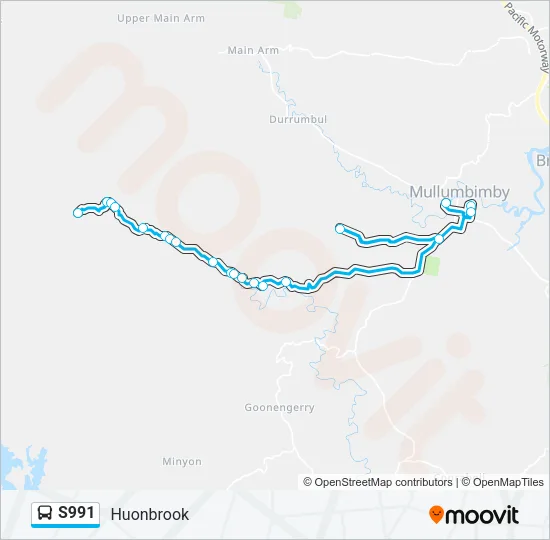 S991 Bus Line Map
