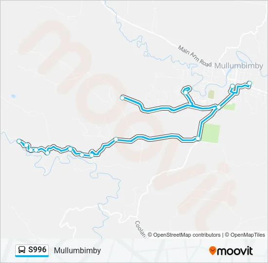 S996 Bus Line Map