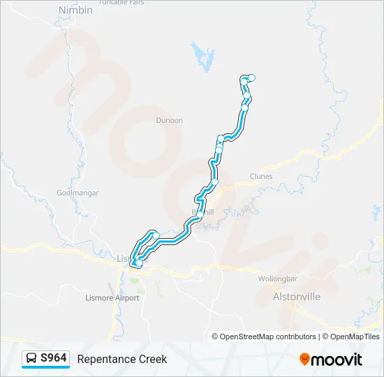 S964 Bus Line Map