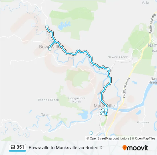 351 Bus Line Map