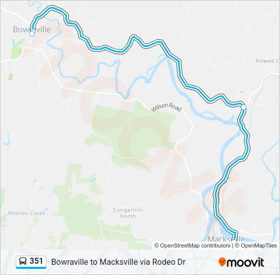 351 Bus Line Map