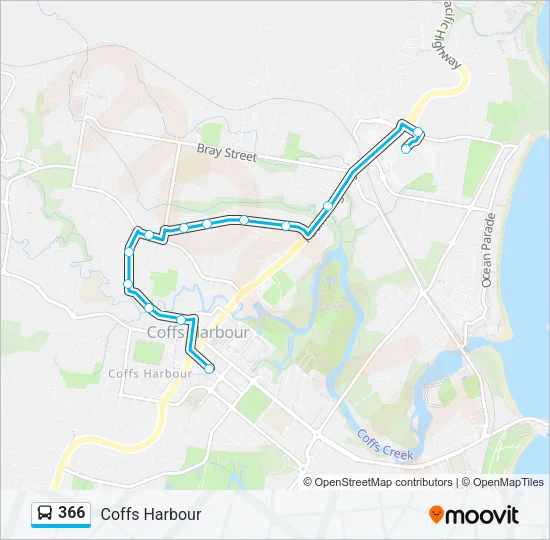 366 Bus Line Map