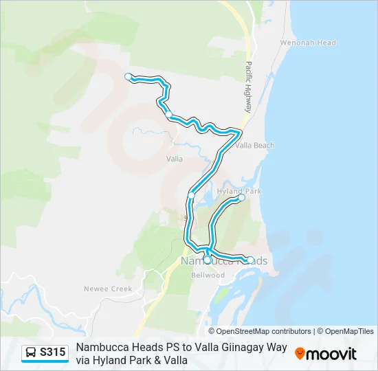 S315 Bus Line Map