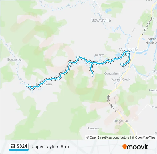 S324 Bus Line Map