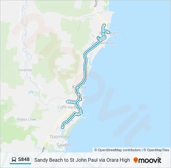 S848 Bus Line Map