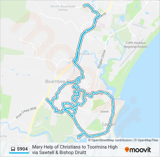 S904 Bus Line Map