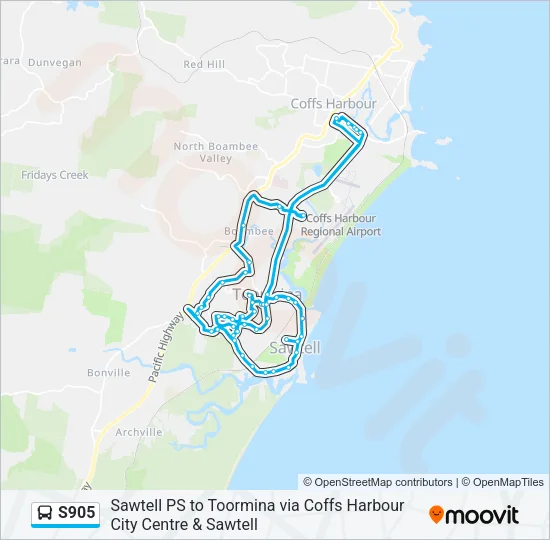 S905 Bus Line Map