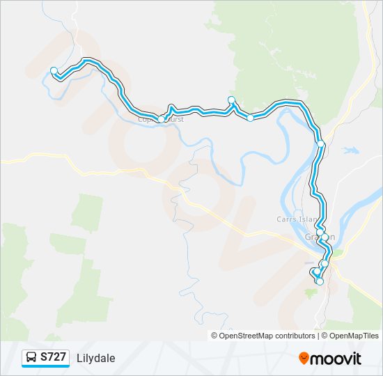 S727 bus Line Map